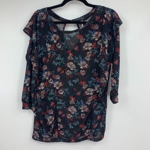 Free People medium blouse Dock Street ruffles